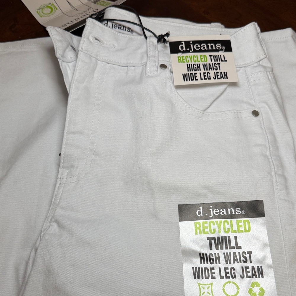 D. Jeans Recycled Twill High Waist‎ White Jeans